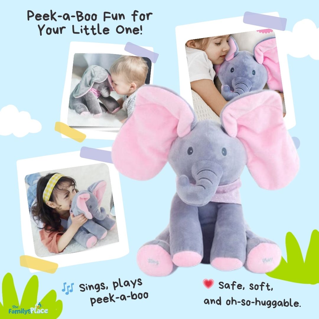 Evanna™ | Singing & Dancing Peek-A-Boo Elephant Plushie
